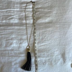 Black tassel necklace